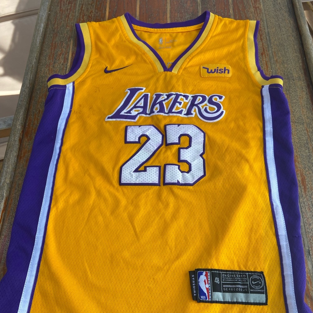 Lakers LeBron James Jersey and LeBron Sports Card Set